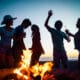 party beach fire