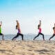 yoga on beach