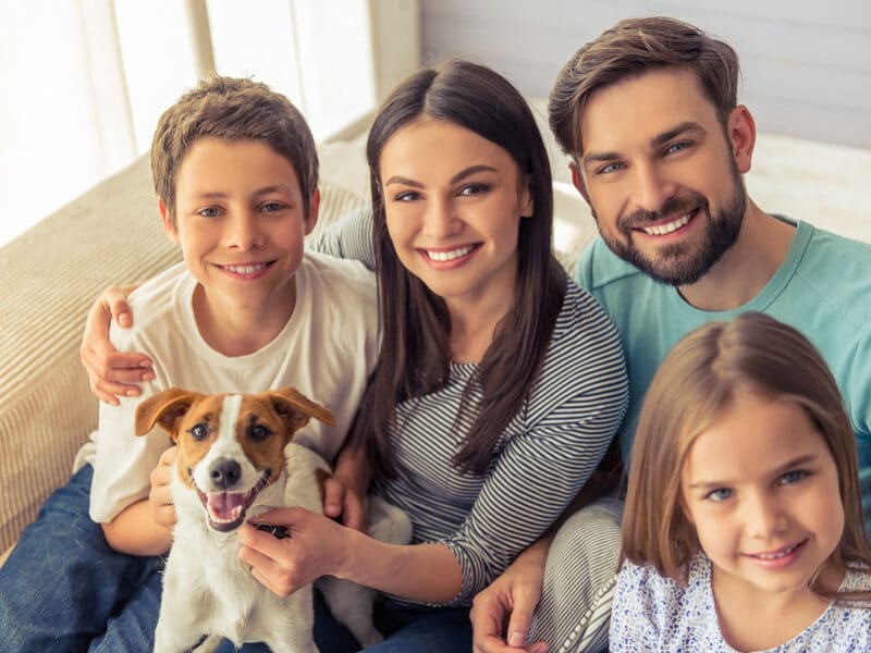 family and dog picture