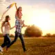 family with kite