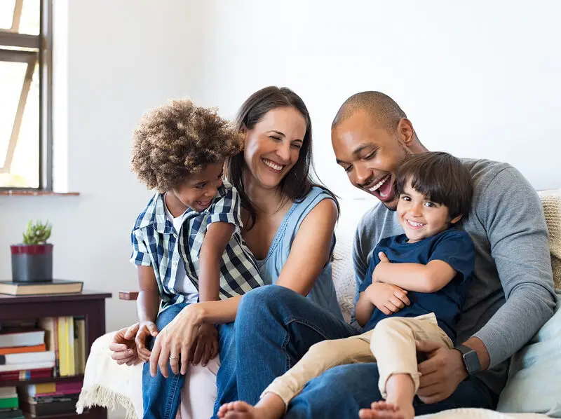 Happy Family Laughing