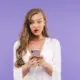 lady getting surprise on phone
