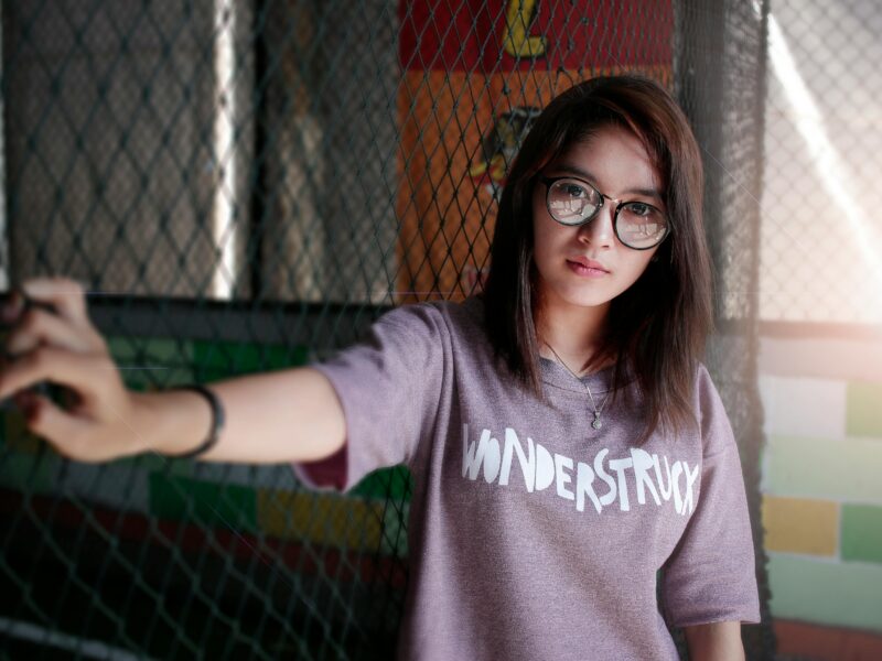 nice portrait of young woman