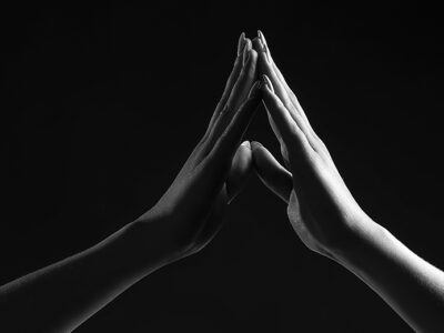 b&w hands