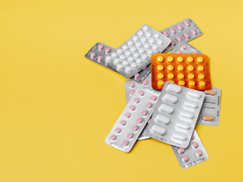 An assortment of pharmaceutical drugs layed out