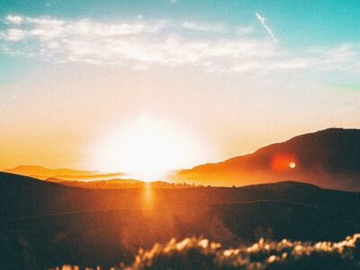 a landscape of a beautiful sunrise