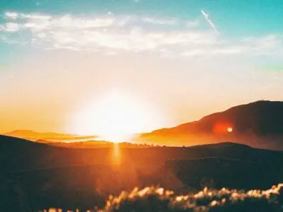 a landscape of a beautiful sunrise